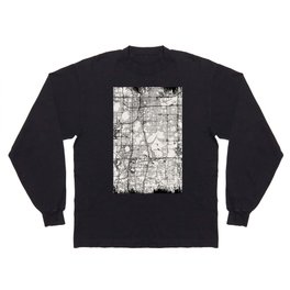 USA, Orlando - Vintage City Map - Black and White Long Sleeve T-shirt