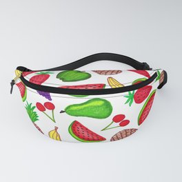 Tutti Fruity Hand Drawn Summer Mixed Fruit Fanny Pack