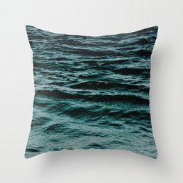 Calmness Throw Pillow | Ripples, Nautical, Water, Bluish Green, Wet, Ocean, Cyan, Saltwater, Tropical, Calming 