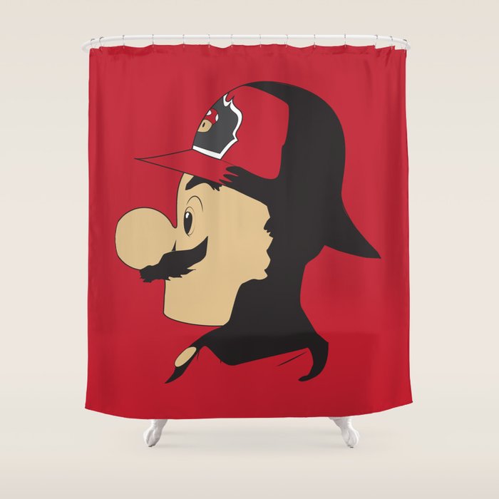 Mario Firefighter Shower Curtain By Doncorgi Society6