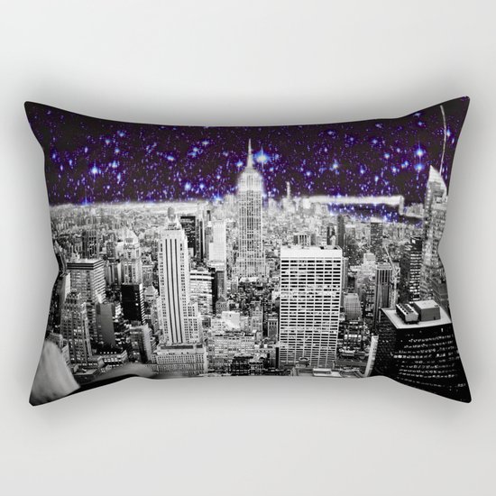 New York City Indigo Stars Rectangular Pillow