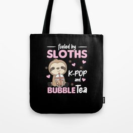 Bubble Tea Sloth Chocolate Cute Animals Boba Tote Bag