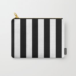 Black & White Vertical Stripes - Mix & Match with Simplicity of Life Carry-All Pouch