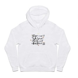 STARS AND MOON Nursery, Stars Can't Shine Without Darkness,Kids Room Decor,Motivational Quote,Good N Hoody
