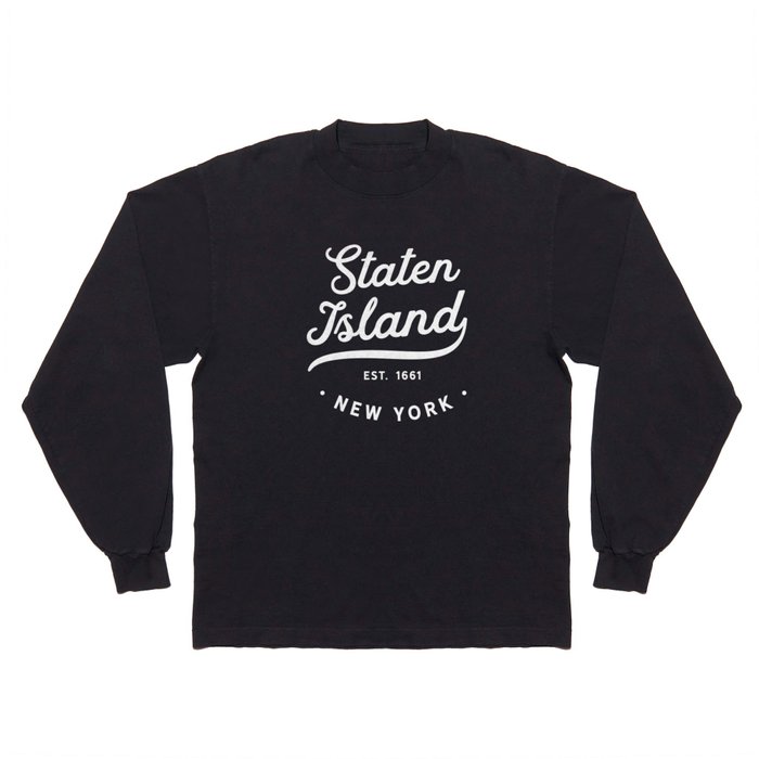 Vintage Classic Retro Staten Island New York City Novelty Long Sleeve T Shirt