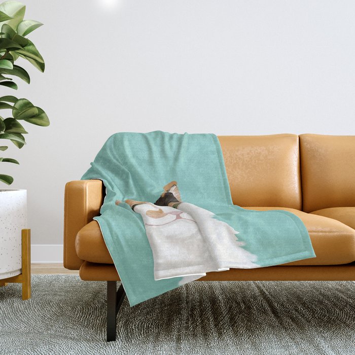 Funny calico cat rug for bedside