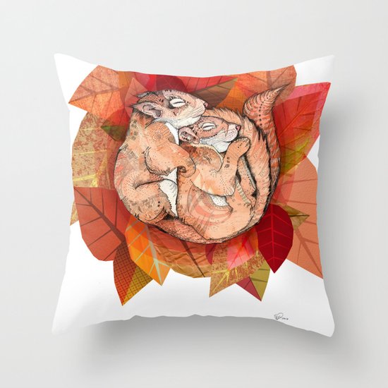 Squirrel Spoon Throw Pillow