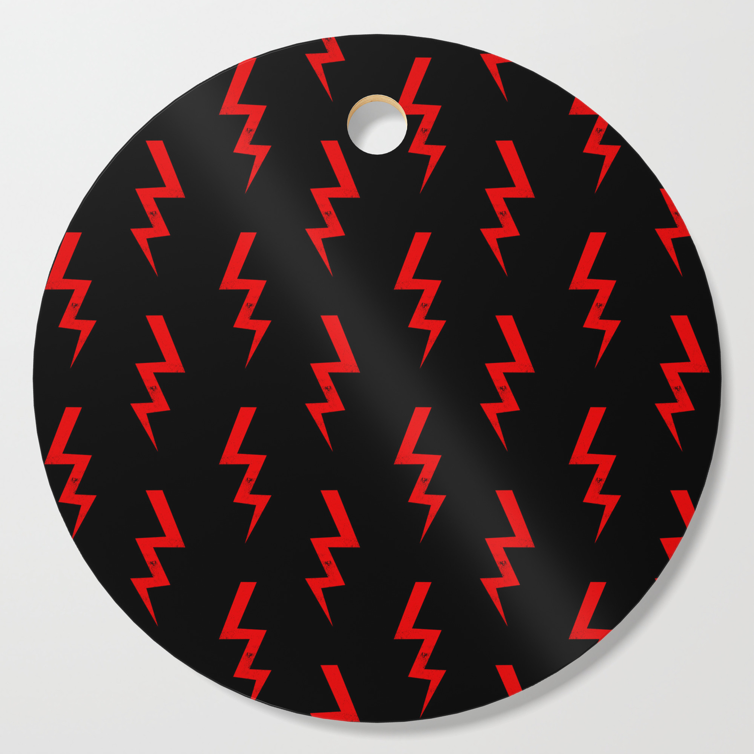 Lightning Bolt Fun Pattern Decor Red And Black Boys Room Nursery Superhero Cutting Board By Charlottewinter Society6