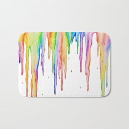Colorful Icicles Bath Mat | Refractions, Painting, Wash, Melting, Pen, Vibrant, Cold, Reflections, Colorwheel, Water 
