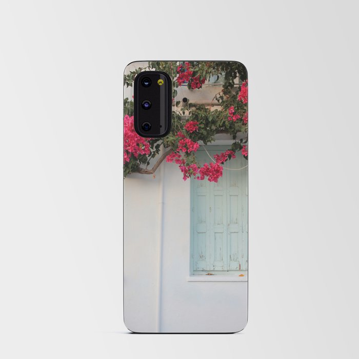 Greek Island Bougainvillea Wall Android Card Case