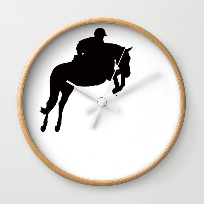 Jumping Horse Silhouette Wall Clock