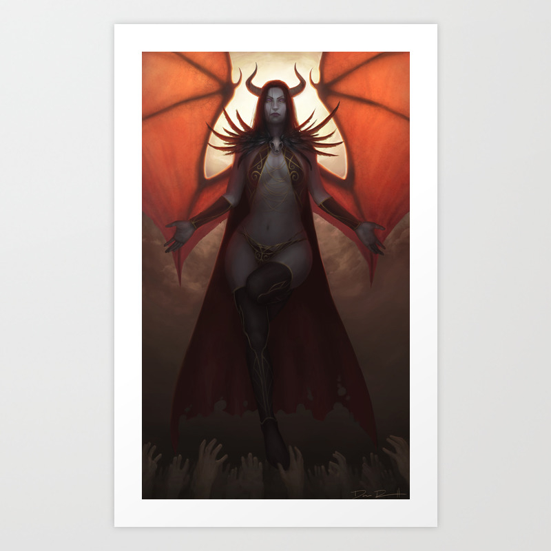 The Demoness Art Print By Danrobinett Society6