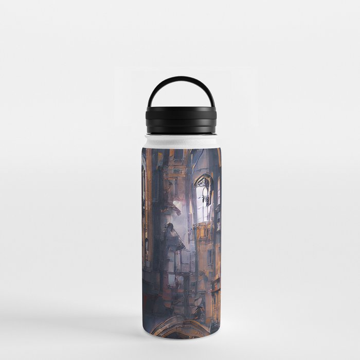 A Dark Gothic Cathedral Water Bottle