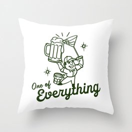 One Of Everything: Funny Alcohol & Cocktail Design Throw Pillow