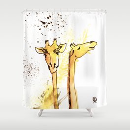 GIRAFE - animal portrait serie Shower Curtain
