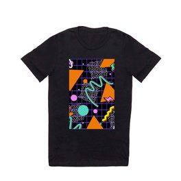 Nostalgia 80s Memphis Synthwave Aesthetic  T Shirt