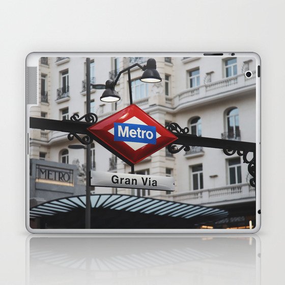 Metro station Gran Via in Madrid Laptop & iPad Skin