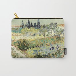 Vincent Van Gogh : Garden at Arles Carry-All Pouch | Gardenatarles, Digital, Landscape, Pop Art, Vangoghseries, Classic, Vangogh, Love, Painting, Nature 