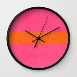 hot pink and orange classic  Wall Clock