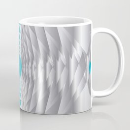 Trippy Coffee Mug | Metallic, Digital, Falling, Metalico, Geometric, Graphicdesign, Teal, Tunnel, Calypso, Opart 