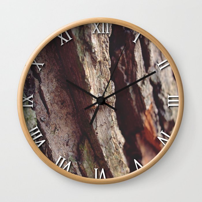 WOOD - LOG - TEXTURE Wall Clock