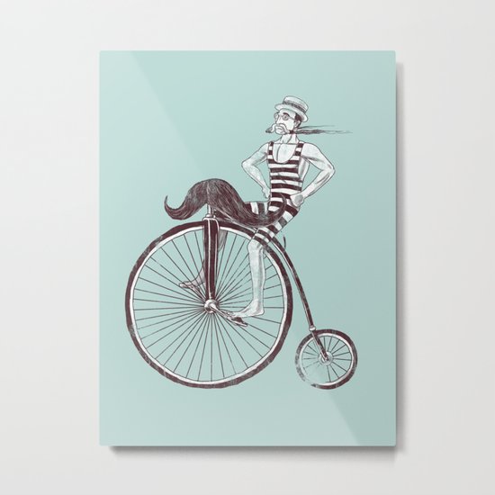 Mustache Handlebar Metal Print