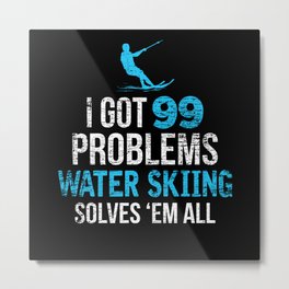 Water Skiing Problems Athletes Metal Print