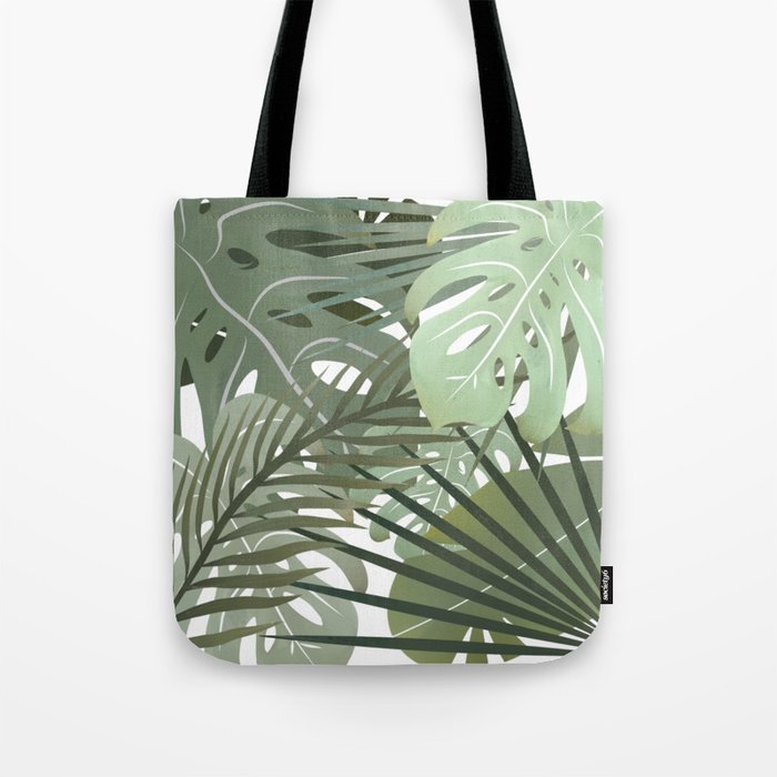 Green Tropical Mix Tote Bag