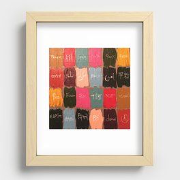 Peace in 24 Languages Recessed Framed Print