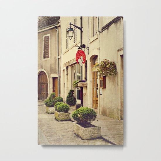 Le P'tit Paradis, Beaune France Storefront Metal Print