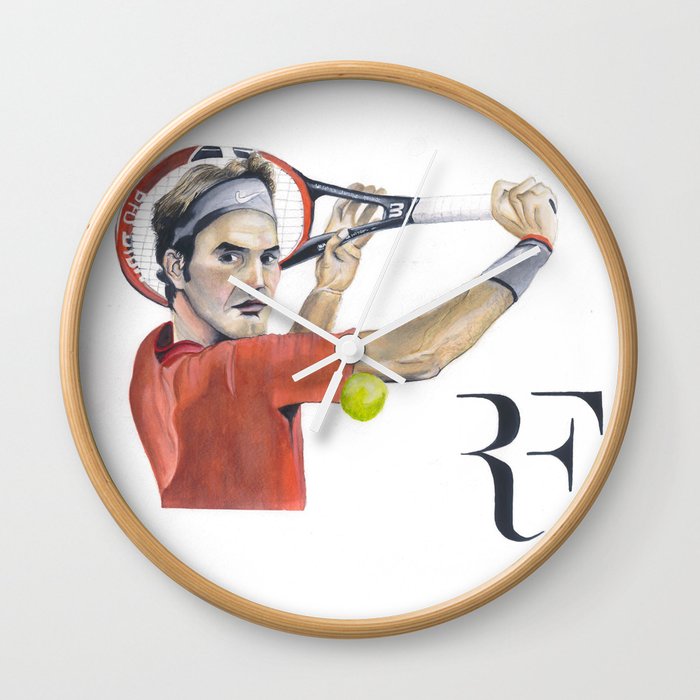 Roger Federer Tennis Wall Clock