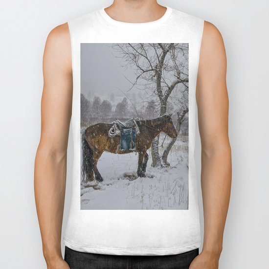Winter Horse III Biker Tank