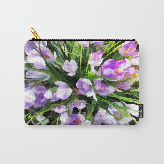 Soft Painterly Crocuses Carry-All Pouch