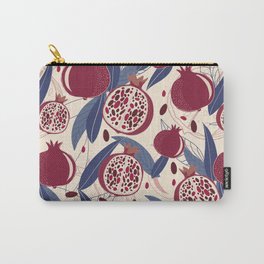 GRANADINA PATTERN 01 Carry-All Pouch | Pomegranate, Leaves, Pattern, Illustration, Seamlesspattern, Vectorpattern, Leafs, Colorful, Abstract, Digital 