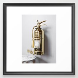 In Case Of Emergency - Champagne Extinguisher - Luxury Edition Framed Art Print
