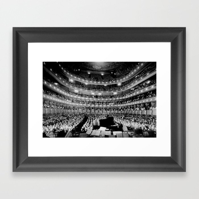 Metropolitan Opera House, New York City black and white photography / black and white photographs Framed Art Print