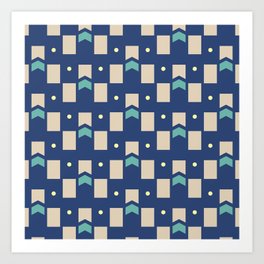 Art Deco Geometric Pattern 272 Art Print