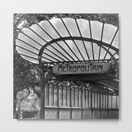 Paris Art Nouveau Metro Subway Entrance Porte Dauphine Libellule black and white photograph Metal Print | Photographs, Photograph, France, Subways, Railway, Underground, Sign, Photo, Subway, Artnouveau 