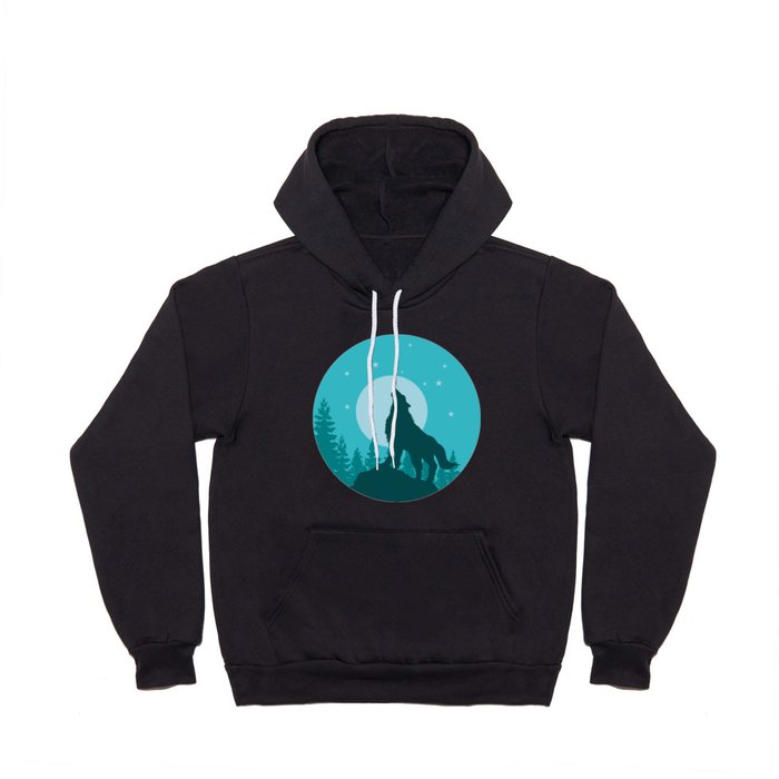 the wolf roars at the full moon Hoody