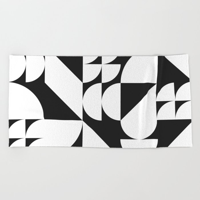 Geometrical modern classic shapes composition 2 Beach Towel