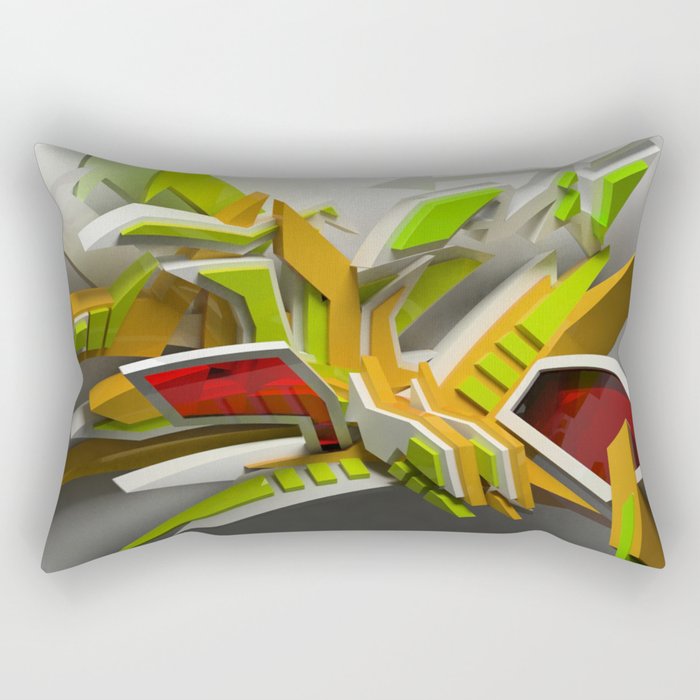 dj souray 3d graffiti Rectangular Pillow