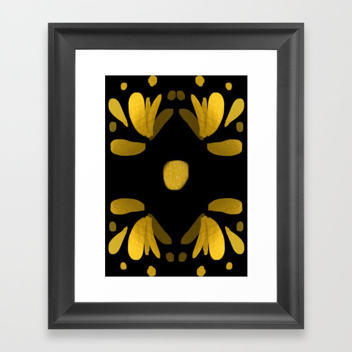 Yellow abstraction Framed Art Print