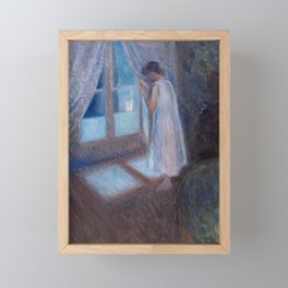 Edvard Munch - The Girl by the Window (1893) Framed Mini Art Print