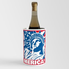 Statue of Liberty USA Merica Independence Day Wine Chiller