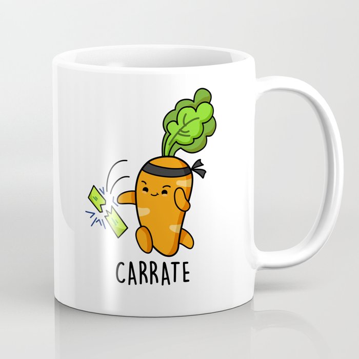 Carrate Cute Martial Arts Carrot Pun Coffee Mug