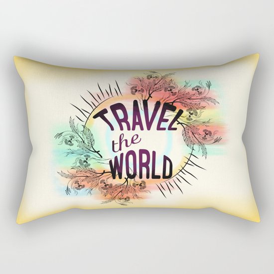 Travel the World Rectangular Pillow