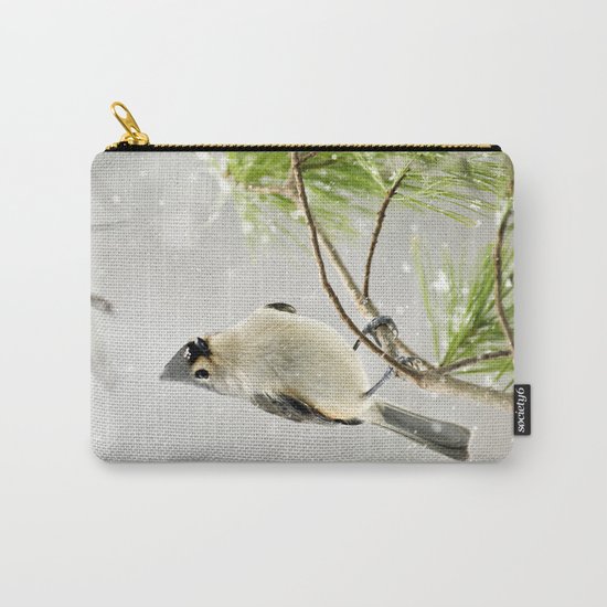 Snowy Songbird Carry-All Pouch