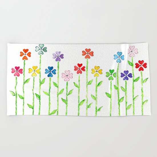 Inch by Inch, Row by Row Beach Towel
