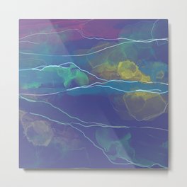Color Change Watercolor Abstract ll Metal Print