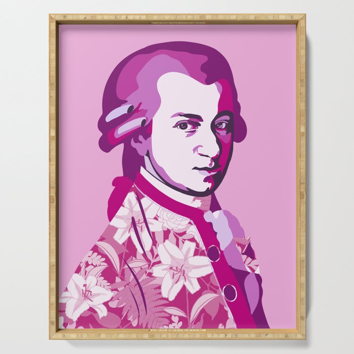 Hot Pink Mozart  Serving Tray